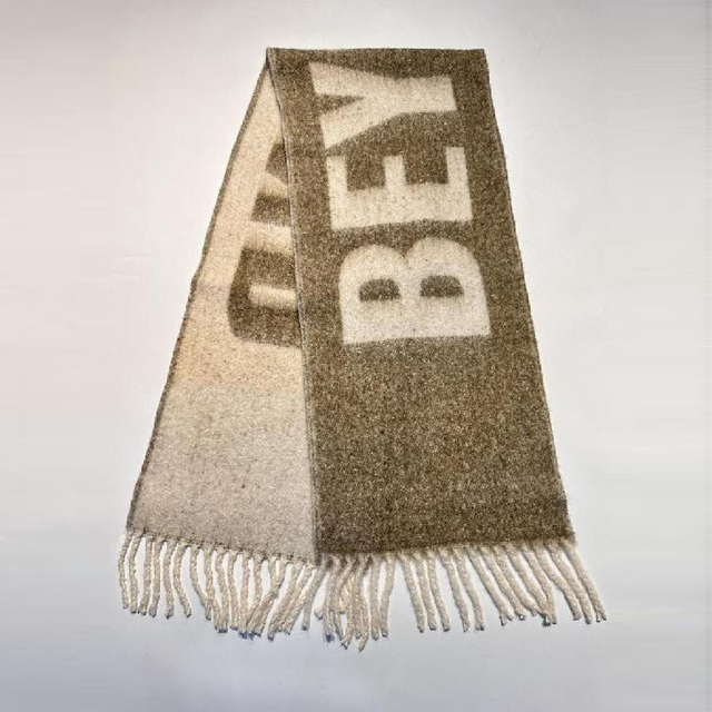 Letter Jacquard Woven Scarf