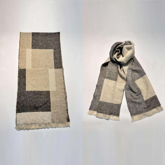 Check Jacquard Woven Scarf